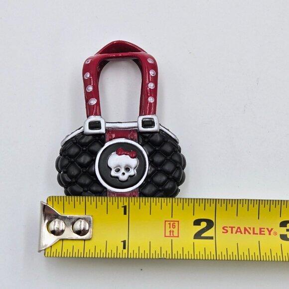 Monster High Frankie Stein First Wave Purse Handbag Black Red Silver Read - Picture 3 of 6